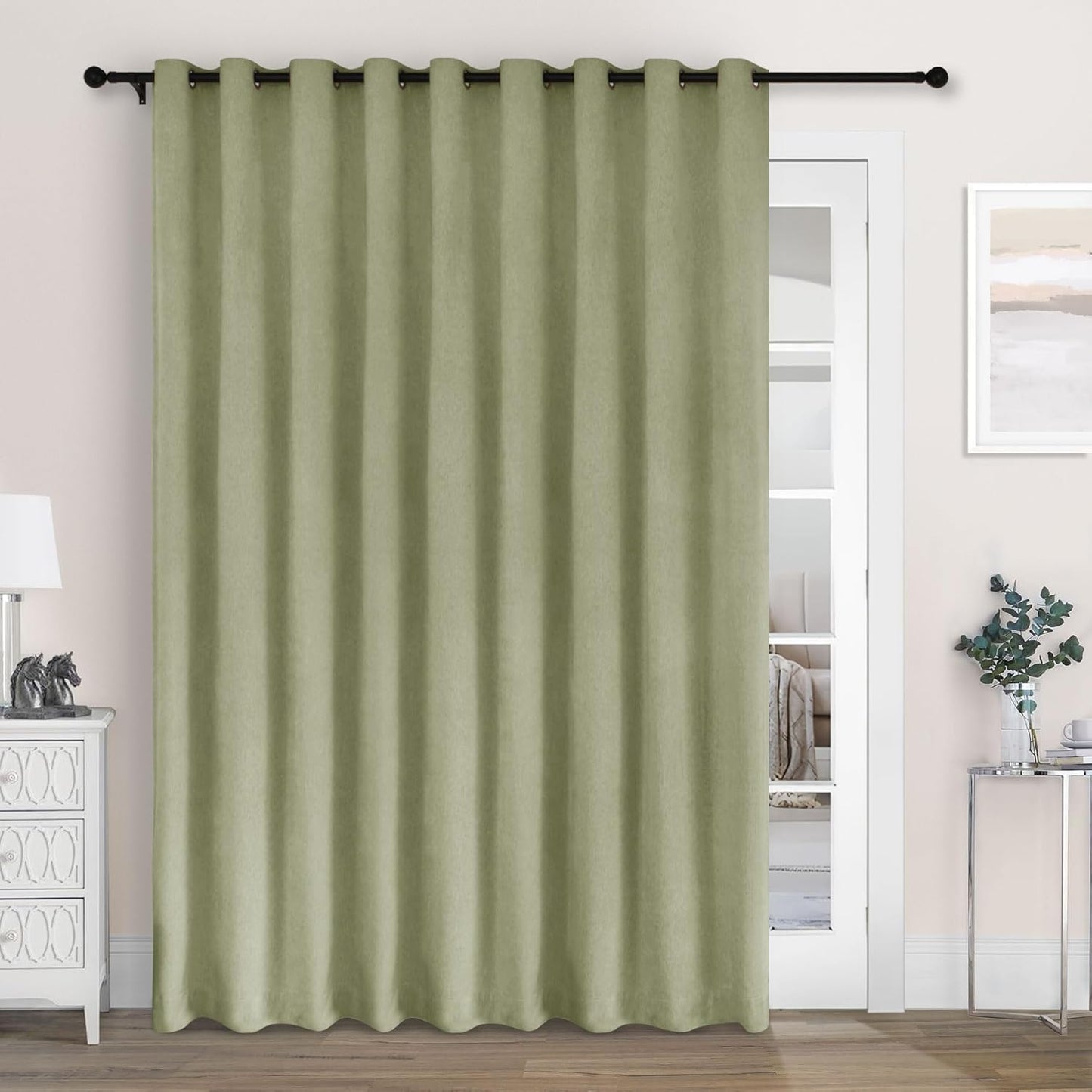 Furina 5858 100% blackout chenille curtains, suitable for sliding door living room bedroom, luxury hotel home theater curtains