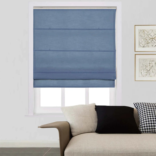 Furina Corded Roman Shades for Windows, Light Filtering and Heat Blocking Roman Blinds for Home Living Room Door Bedroom, Linen Textured