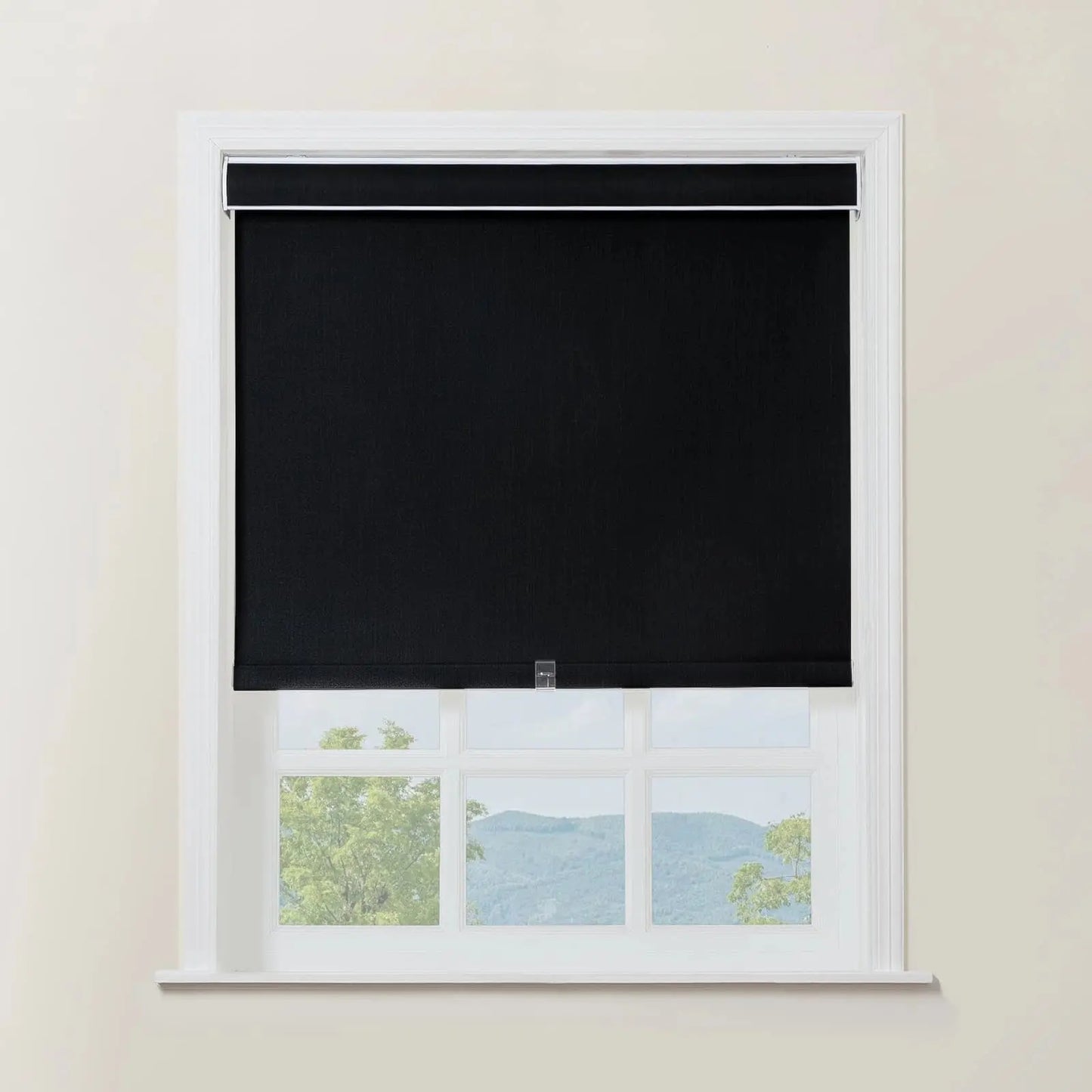 Furina Cordless Blackout Roller Shades for Windows Room Darkening Rolled Up Shades with Spring System, UV Protection Window Shades Door Blinds for Home and Office
