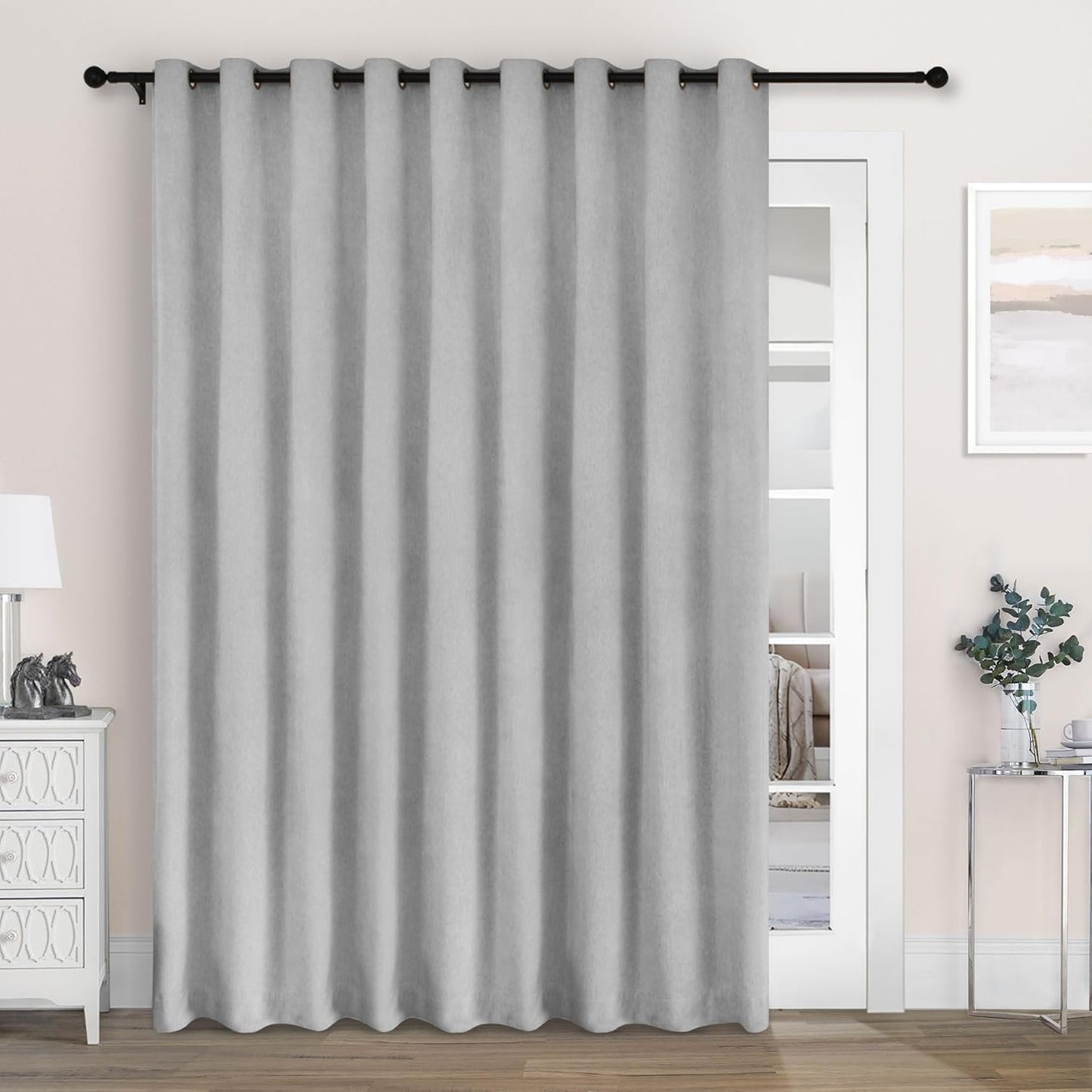 Furina 5858 100% blackout chenille curtains, suitable for sliding door living room bedroom, luxury hotel home theater curtains