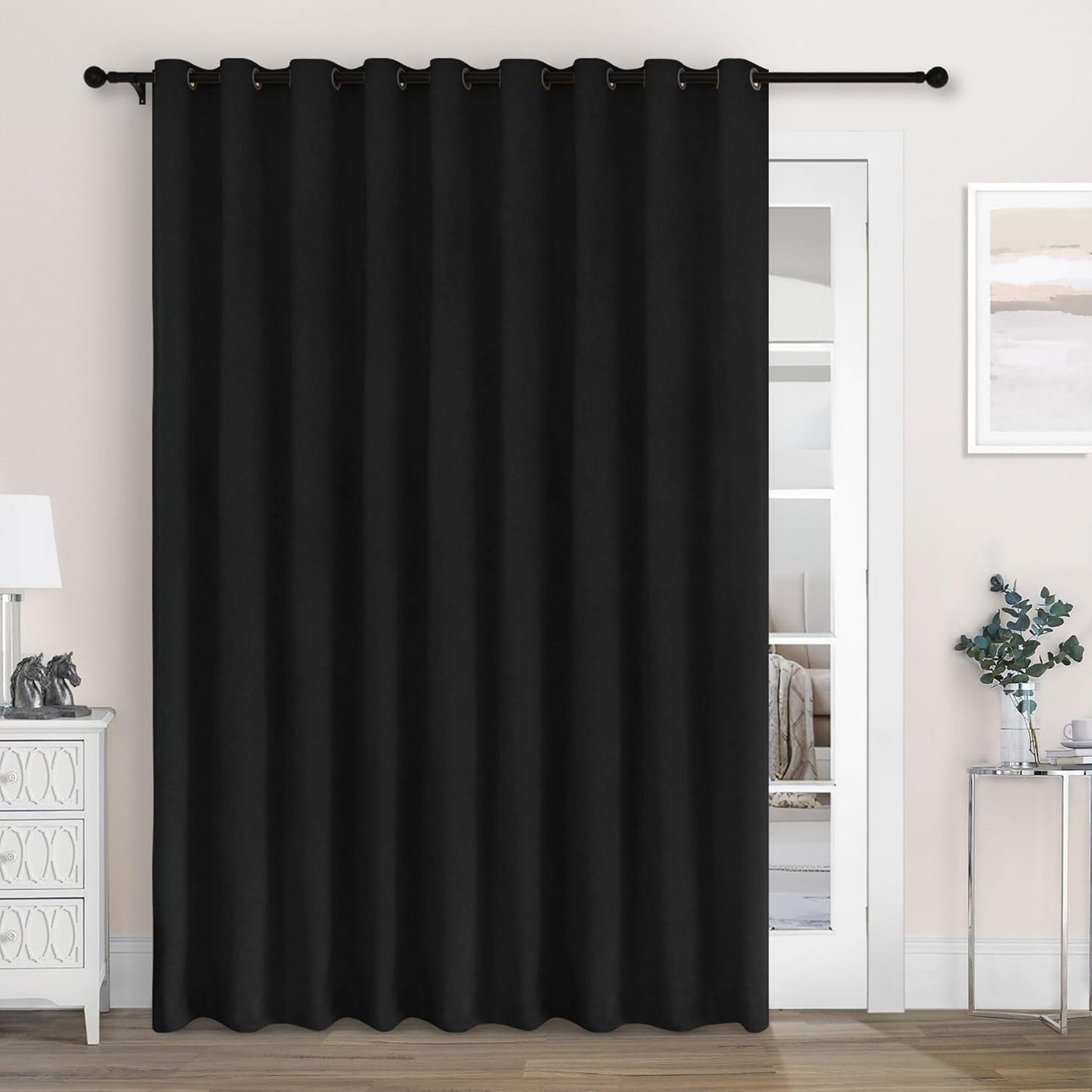 Furina 5858 100% blackout chenille curtains, suitable for sliding door living room bedroom, luxury hotel home theater curtains