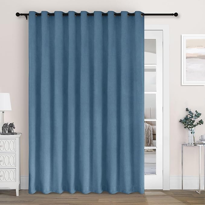 Furina 5858 100% blackout chenille curtains, suitable for sliding door living room bedroom, luxury hotel home theater curtains