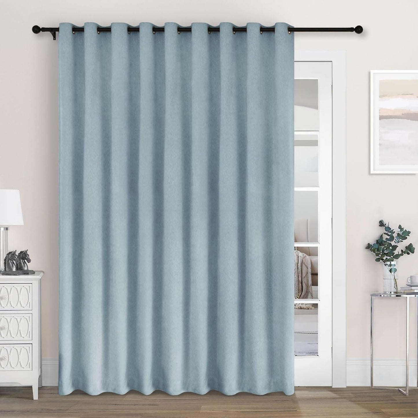 Furina 5858 100% blackout chenille curtains, suitable for sliding door living room bedroom, luxury hotel home theater curtains