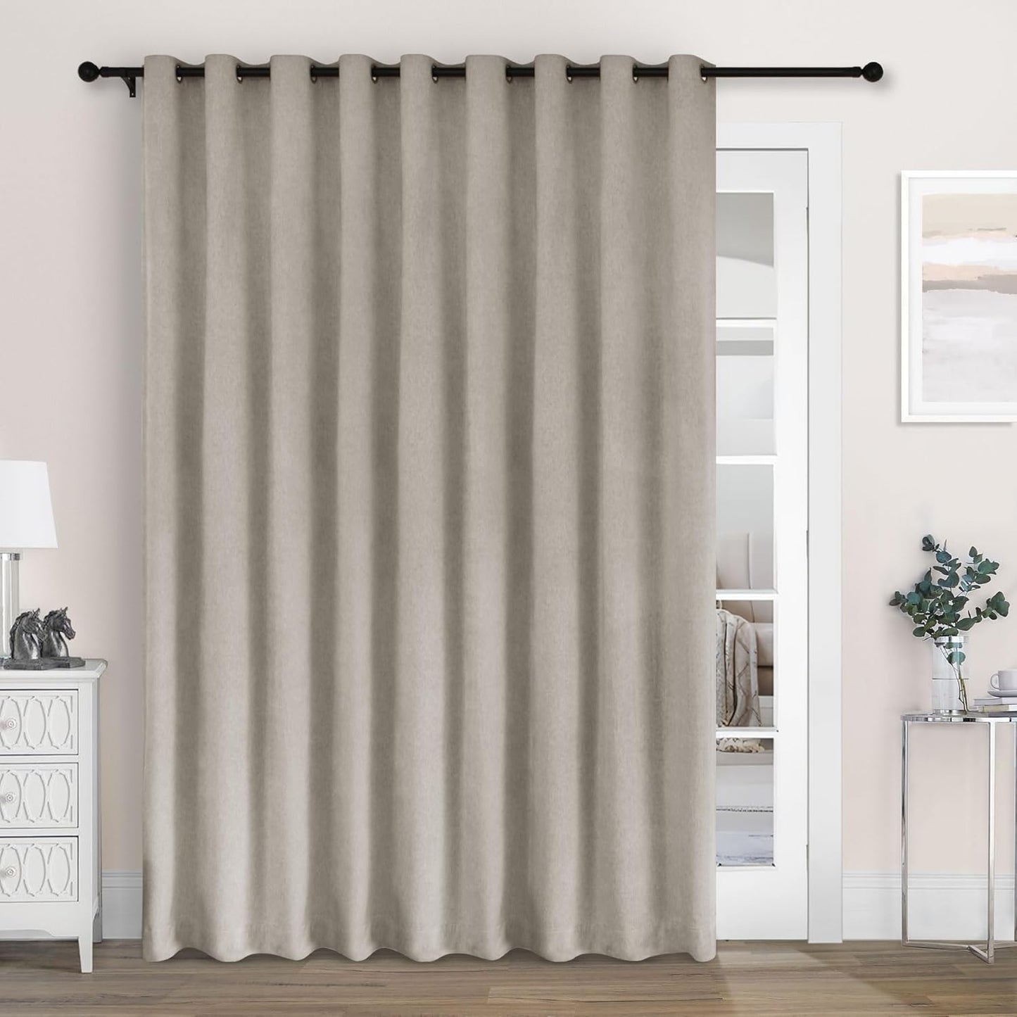 Furina 5858 100% blackout chenille curtains, suitable for sliding door living room bedroom, luxury hotel home theater curtains
