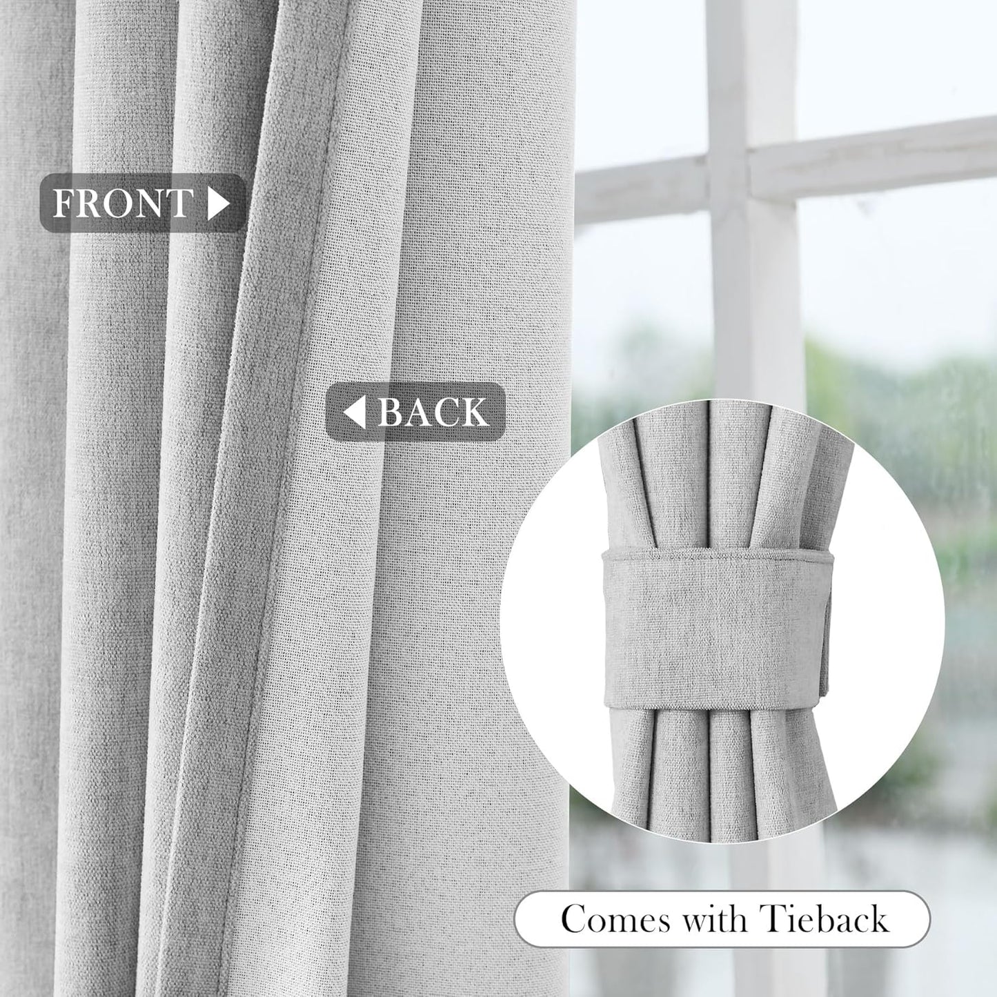 Furina 5858 100% blackout chenille curtains, suitable for sliding door living room bedroom, luxury hotel home theater curtains