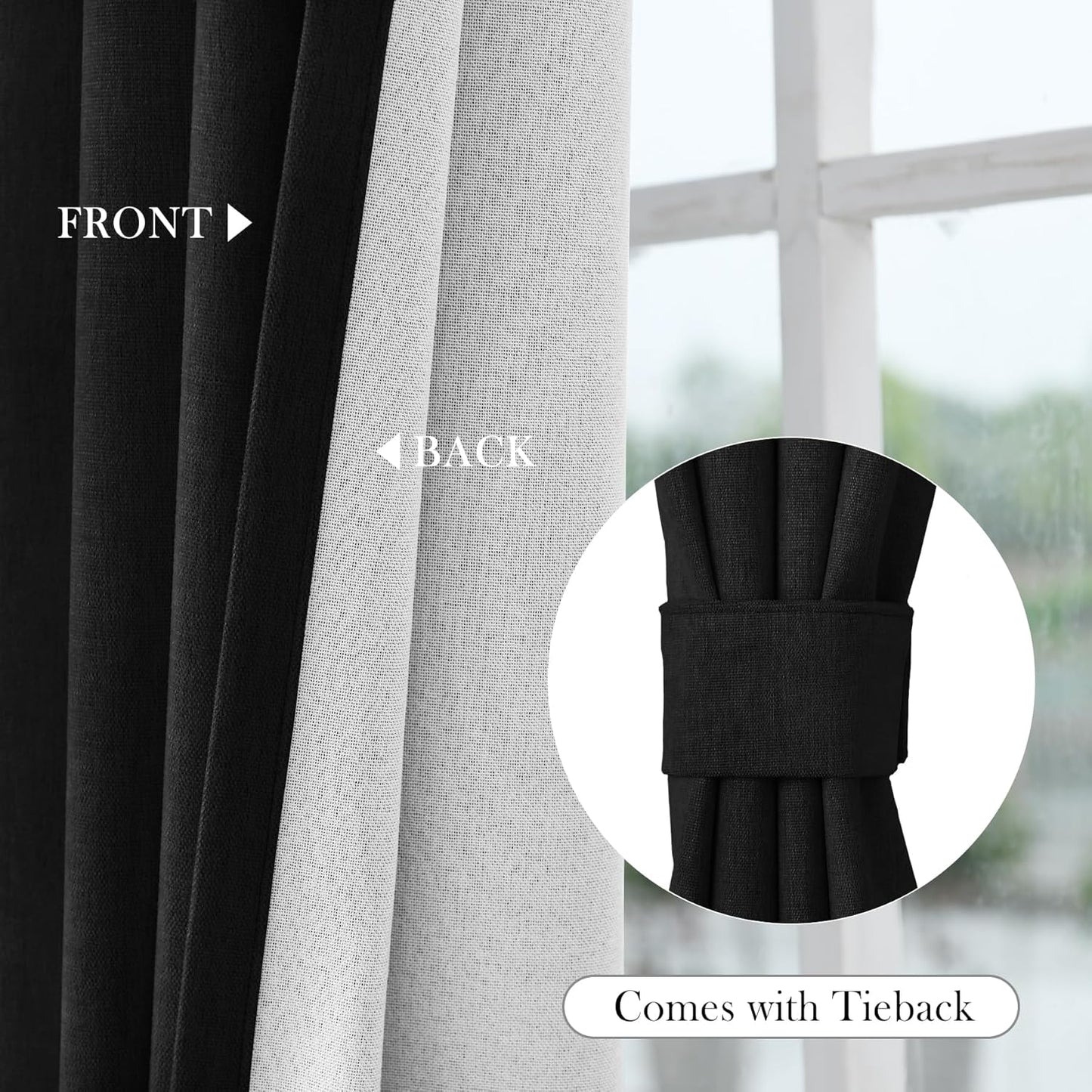 Furina 5858 100% blackout chenille curtains, suitable for sliding door living room bedroom, luxury hotel home theater curtains