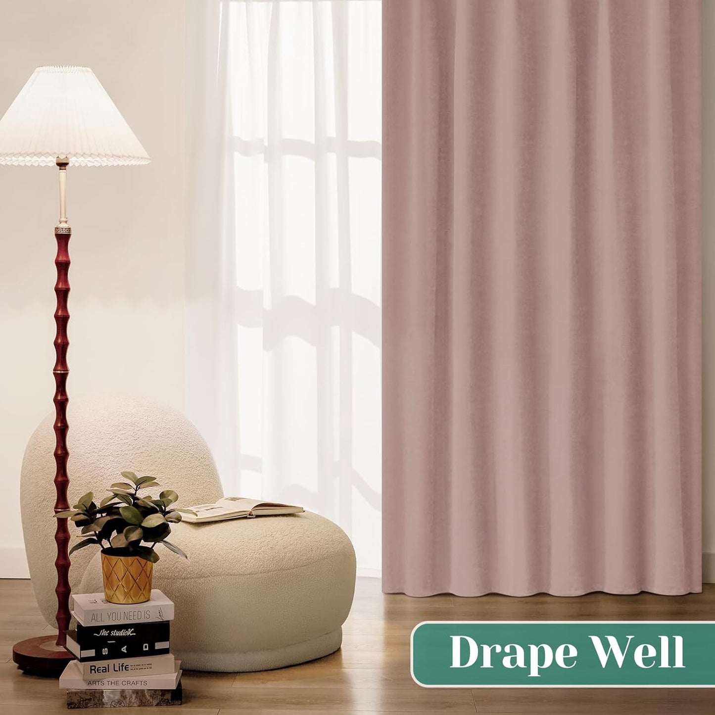 Furina 5858 100% blackout chenille curtains, suitable for sliding door living room bedroom, luxury hotel home theater curtains