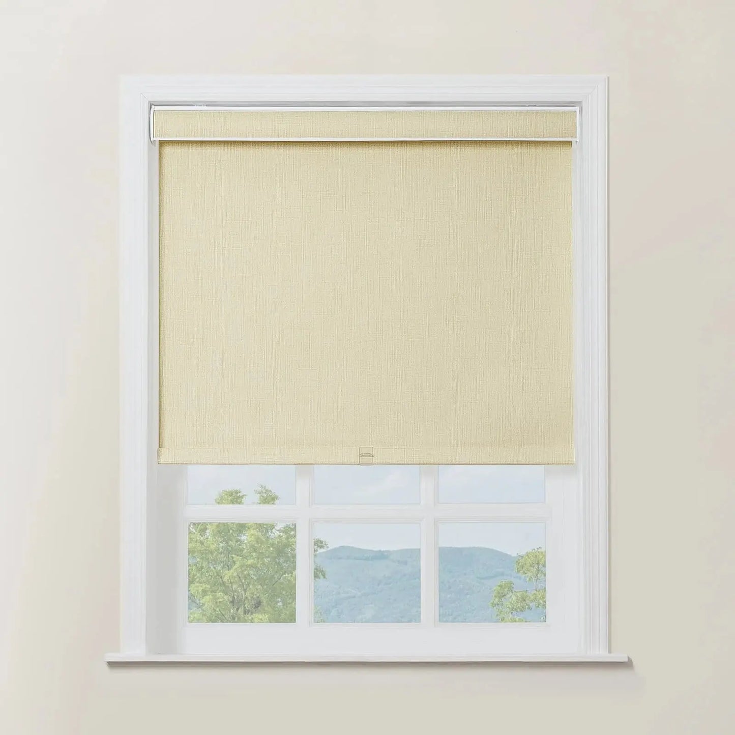 Furina Cordless Blackout Roller Shades   for Windows Room Darkening Rolled Up Shades with Spring System, UV Protection Window Shades Door Blinds for Home and Office